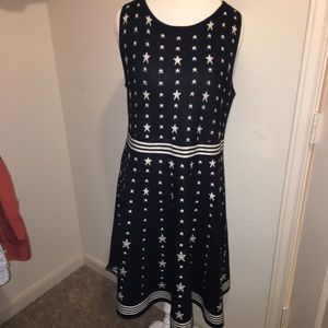 Torrid size 2 black w/ white stars sweater dress